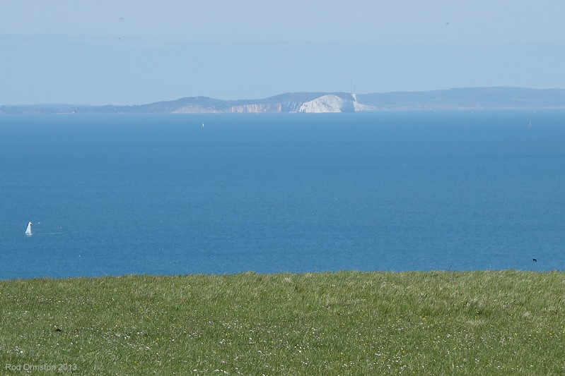 Looking east from Ballard Down towards the Isle of Wight, 1st June 2013.