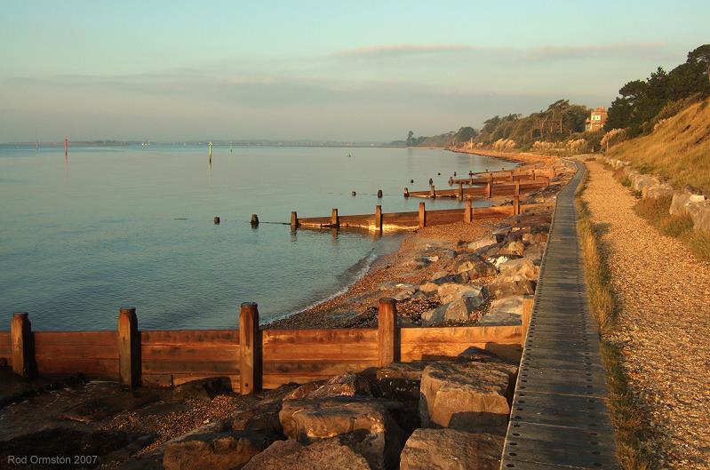 Lepe, Hampshire, looking up the Beaulieu River in October 2007.