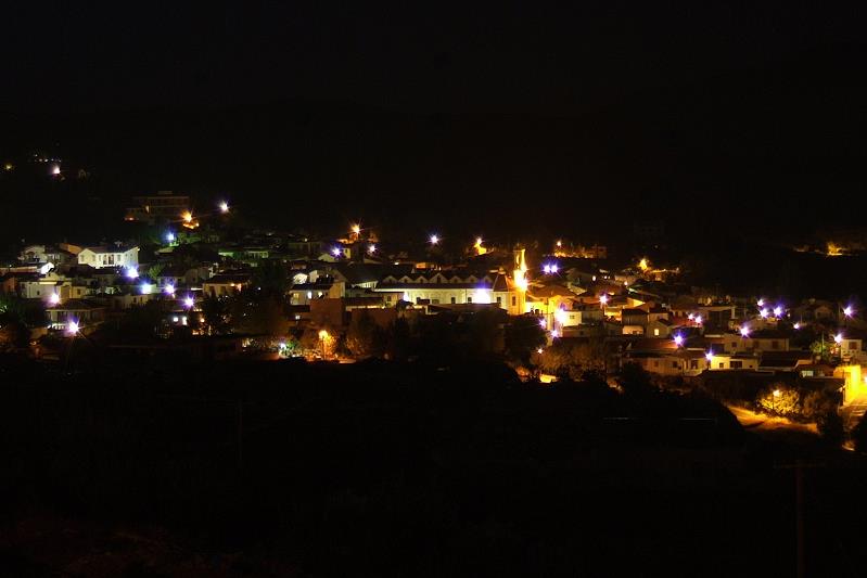 Omodos, Cyprus, by night in September 2006.