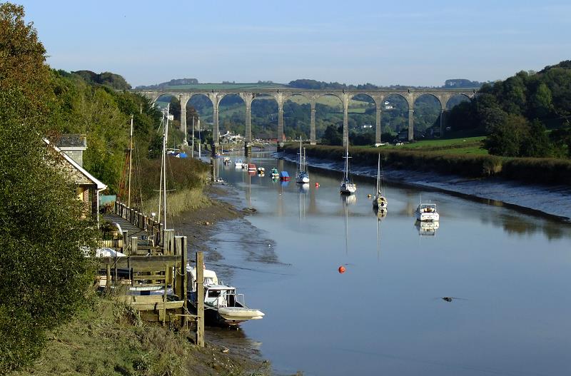 Calstock, Cornwall on the River Tamar, 1st October 2010.
