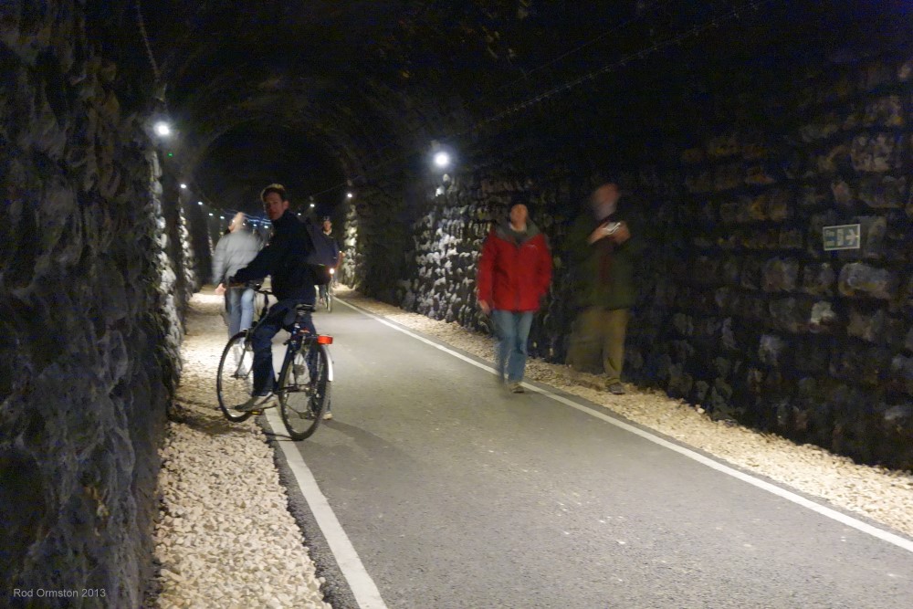 Devonshire Tunnel, 6th April 2013 - Two Tunnels Greenway opening day.